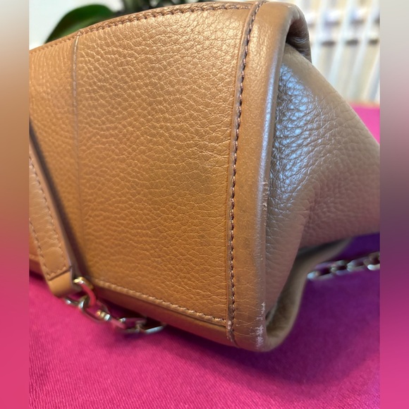 Tory Burch Britten Tote Brown Leather Shoulder Bag With Duster Bag - Picture 9 of 11